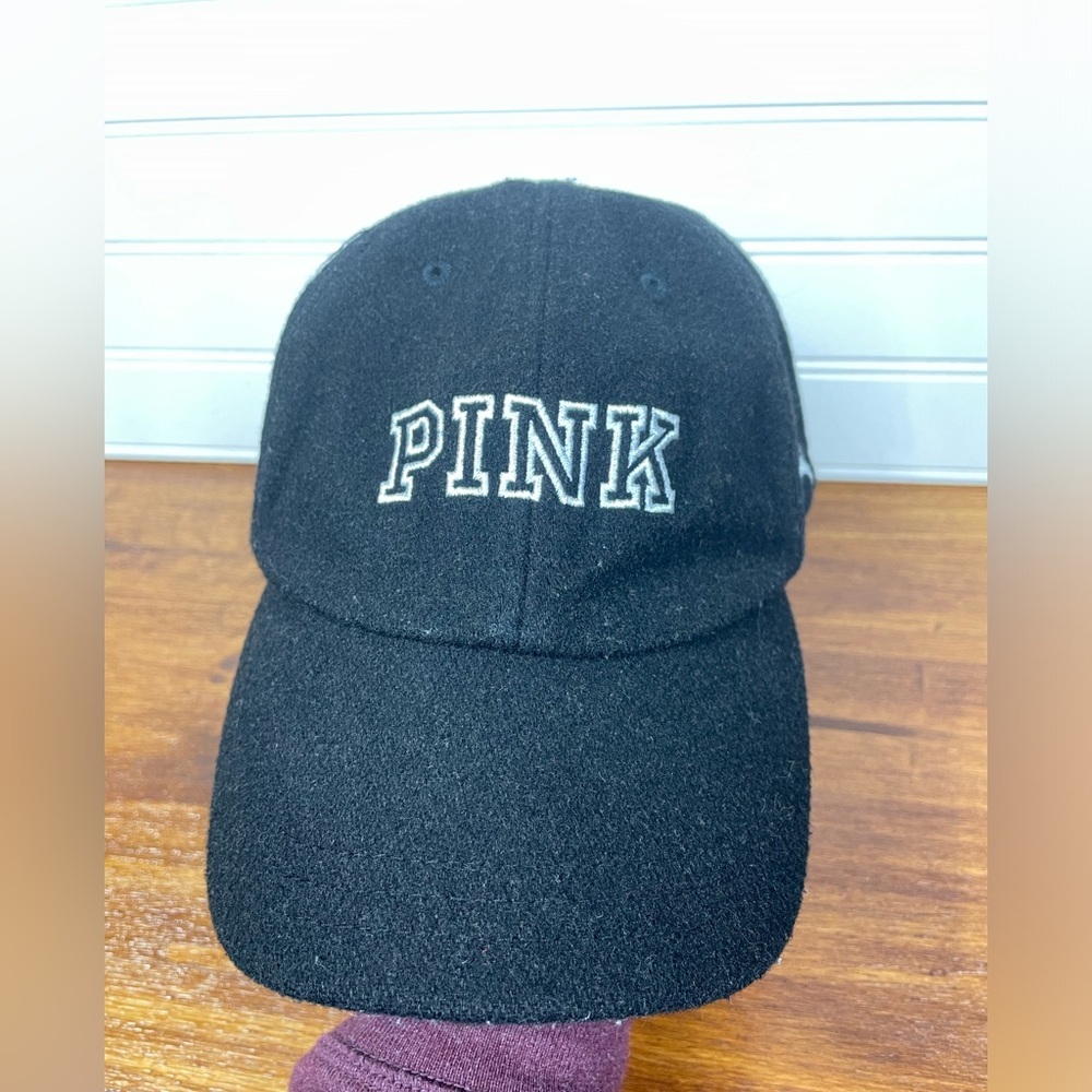 PINK Black Wool Hat